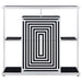 Zinnia 2-tier Glass Shelf Home Bar Wine Cabinet Black