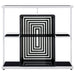 Zinnia 2-tier Glass Shelf Home Bar Wine Cabinet Black