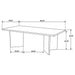 Tyler 80-inch Solid Wood Dining Table Mango Brown