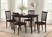 Gomez 5-piece Rectangular Dining Table Set Cappuccino