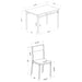 Lana 5-piece Rectangular Dining Set Dark Brown and Black