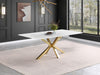 Venera Rectangular 79-inch Faux Marble Dining Table White