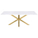 Venera Rectangular 79-inch Faux Marble Dining Table White