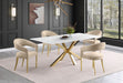 Venera Rectangular 79-inch Faux Marble Dining Table White