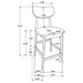 Robbie 5-piece 47-inch Counter Height Dining Set Walnut