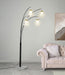 Maisel 91-inch Hanging Crystal Arc Tree Floor Lamp Black