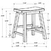 Durant Wood Backless Counter Stool Black (Set of 2)