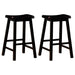 Durant Wood Backless Bar Stool Black (Set of 2)