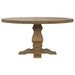 Florence Round 60-inch Wood Dining Table Rustic Honey