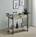 Ventura 1-drawer Engineered Wood Bar Cart Grey Driftwood