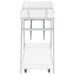 Kinney 1-drawer Engineered Wood Bar Cart White High Gloss