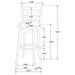 Murphy Wood Pub Height Swivel Bar Chair Dark Brown