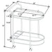 Desiree 2-tier Faux Marble Shelf Metal Bar Cart Black