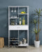 Figueroa 5-shelf LED Wine Storage Bar Cabinet White High Gloss