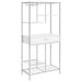 Figueroa 5-shelf LED Wine Storage Bar Cabinet White High Gloss
