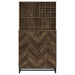 Mendoza 2-door Home Bar Cabinet Wine Storage Rustic Oak