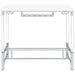 Norcrest 47-inch Acrylic Leg Bar Table White High Gloss