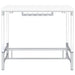Norcrest 47-inch Acrylic Leg Bar Table White High Gloss