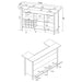 Bellemore Freestanding Home Bar Wine Cabinet Rustic Oak