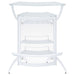 Dallas 2-shelf Curved Freestanding Home Bar Cabinet White
