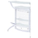 Dallas 2-shelf Curved Freestanding Home Bar Cabinet White