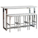 Marmot 4-piece Rectangular Counter Height Table Set Chrome