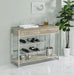 Melrose 2-drawer Home Bar Storage with Wine Rack Grey