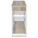 Melrose 2-drawer Home Bar Storage with Wine Rack Grey