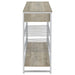 Melrose 2-drawer Home Bar Storage with Wine Rack Grey