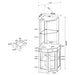 Alviso 1-drawer Corner Home Bar Wine Cabinet Rustic Oak