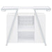 Araceli Freestanding LED Home Bar Cabinet White High Gloss