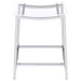 Jovani Acrylic Backless Counter Stool Chrome (Set of 2)