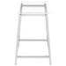 Jovani Acrylic Backless Counter Stool Chrome (Set of 2)