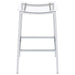 Jovani Acrylic Backless Bar Stool Chrome (Set of 2)
