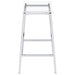 Jovani Acrylic Backless Bar Stool Chrome (Set of 2)
