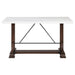Aldrich 5-piece Marble Counter Height Dining Table Set White