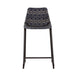 Marquise Upholstered Counter Chair Blue Canvas (Set of 2)