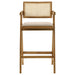 Kane Woven Rattan Wood Bar Chair Light Walnut (Set of 2)
