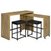 Davista 4-piece Counter Height Table Set Mango Brown