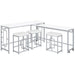 Jackson 5-piece Multipurpose Counter Height Table Set White