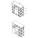 Gallimore 2-door Bar Cabinet Wine Storage White High Gloss
