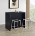 Topanga Engineered Wood Freestanding Home Bar Black