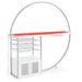 Risley 2-door Circular LED Home Bar Cabinet White High Gloss
