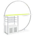 Risley 2-door Circular LED Home Bar Cabinet White High Gloss