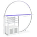 Risley 2-door Circular LED Home Bar Cabinet White High Gloss