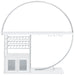 Risley 2-door Circular LED Home Bar Cabinet White High Gloss