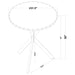 Kenzo Round 32-inch Galvanized Steel Bistro Bar Table Silver
