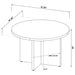 Jamestown Round 47-inch Composite Wood Dining Table Mango
