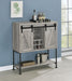 Claremont Sliding Door Home Bar Wine Cabinet Grey Driftwood