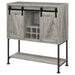 Claremont Sliding Door Home Bar Wine Cabinet Grey Driftwood